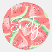 60誕生日60と素晴らしいスイカの夏 ラウンドシール (正面)