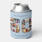 60誕生日60フォトコラージパウダーブルー 缶クーラー (缶正面)