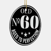 60誕生日60周年引用文スクエア セラミックオーナメント (右)