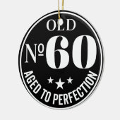 60誕生日60周年引用文スクエア セラミックオーナメント (左)