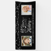 60誕生日60年の歴史と歴史 横断幕 (縦)