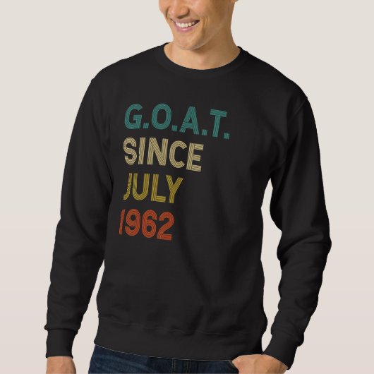 60誕生日60歳ヤギ1962年7月以来 スウェットシャツ (正面)