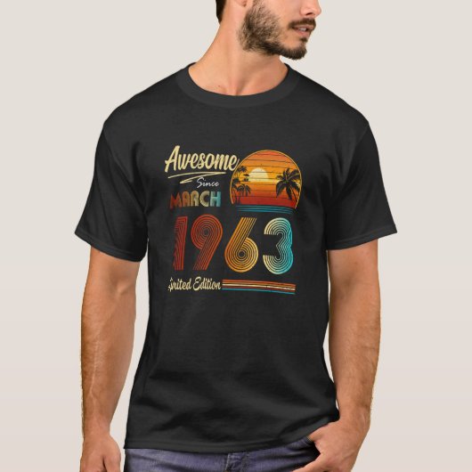 60誕生日60歳素晴らし1966年3月以来 Tシャツ (正面)