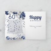 60誕生日60理由カードを愛する カード (内部)