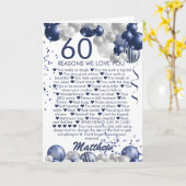 60誕生日60理由カードを愛する カード (黄色い花)