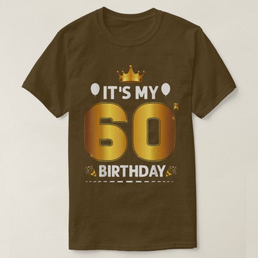 60誕生日60誕生日60歳 Tシャツ (デザイン正面)