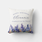 60誕生日7月誕生花ギフトカスタム クッション (正面)