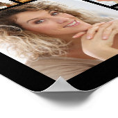 60誕生日92枚の写真ブラック金ゴールド応援 ポスター (角)