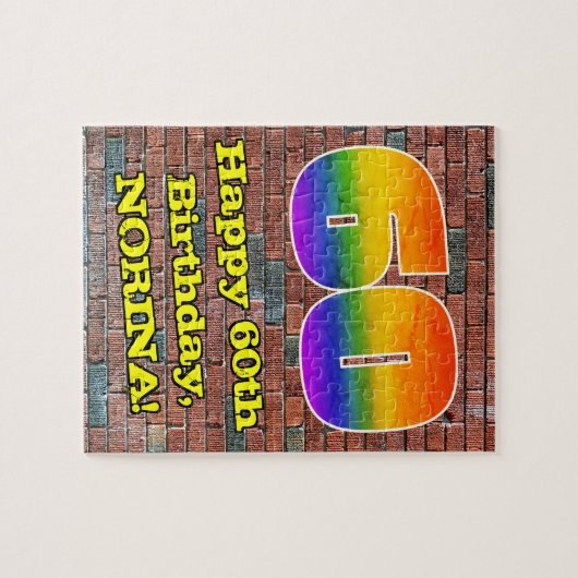 60誕生日:おもしろいグラフィティインスパイア – レボイン60 ジグソーパズル (横)