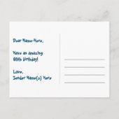 60誕生日:おもしろいハートパターン、レインボー60 ポストカード (裏面)