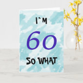 60誕生日 おもしろい やる気を起こさせる カード (黄色い花)