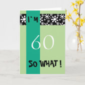 60誕生日 おもしろい やる気を起こさせる カード (黄色い花)