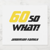 60誕生日 おもしろい やる気を起こさせる ビールラベル (シングルラベル)