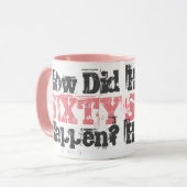 60誕生日 – どのように60が起こったの? マグカップ (正面左)