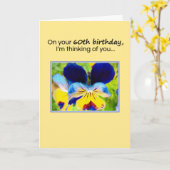 60誕生日 カード (黄色い花)