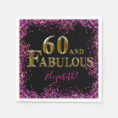 60誕生日 スタンダードカクテルナプキン (正面)