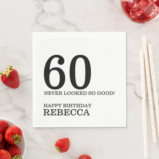 60誕生日 スタンダードランチョンナプキン (インサイチュ)