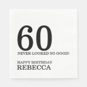 60誕生日 スタンダードランチョンナプキン (正面)