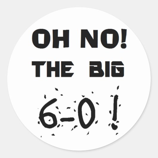 「60誕生日」スタンプ ラウンドシール (正面)