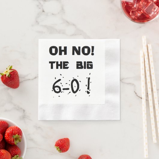 「60誕生日」ナプキンス 縁ありカクテルナプキン (インサイチュ)