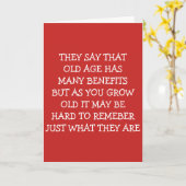 **60誕生日**ベニフィットと記憶喪失ユーモア カード (黄色い花)
