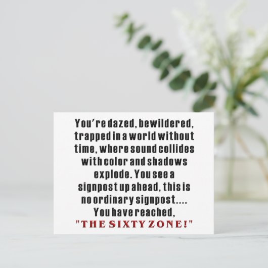 60誕生日 ポストカード (スタンド正面)