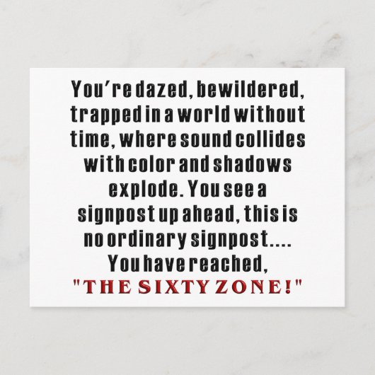 60誕生日 ポストカード (正面)