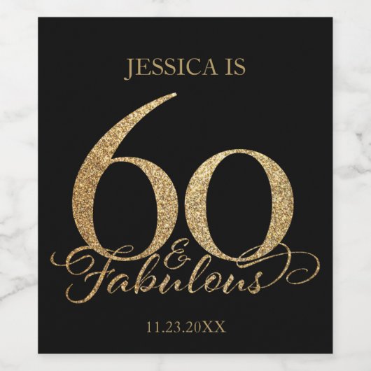 60誕生日 ワインラベル (シングルラベル)