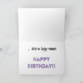 60誕生日、友人、黒とメイブの文字、白。 カード (内部)