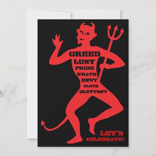 60誕生日-地獄のパーティー 招待状 (正面)