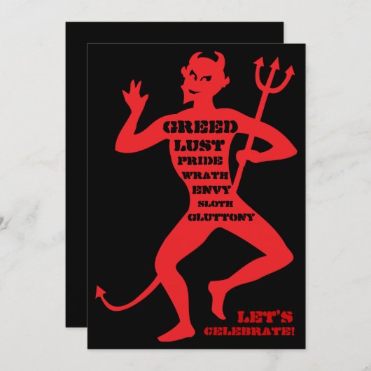 60誕生日-地獄のパーティー 招待状 (正面/裏面)