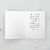 **60誕生日**私はあなたを"スマイル"にしたいおもしろい カード (内部)