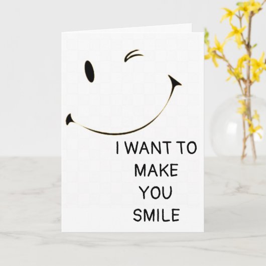 **60誕生日**私はあなたを"スマイル"にしたいおもしろい カード (黄色い花)