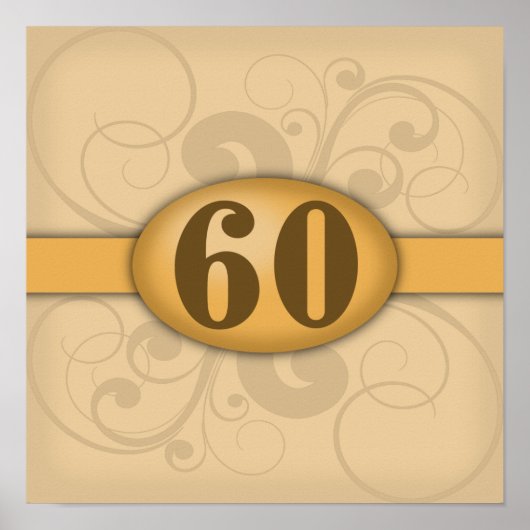 60誕生日/記念日パーティー ポスター (正面)