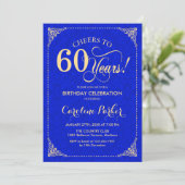 60誕生日-金ゴールドブ王室のルーダマスク 招待状 (スタンド正面)