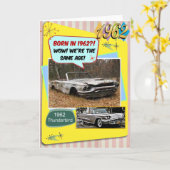 60誕生日!1962年のシボイと同じ年だ! カード (黄色い花)