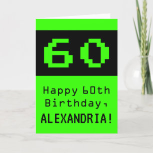 60誕生日:Nerdy / オタク系のスタイル「60」と名前 カード