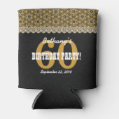 60誕生日A18ブラックと金ゴールド 缶クーラー