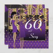 60誕生日Bashパーティー 招待状 (正面/裏面)