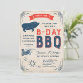 60誕生日BBQパーティー全米ヴィンテージ 招待状 (スタンド正面)