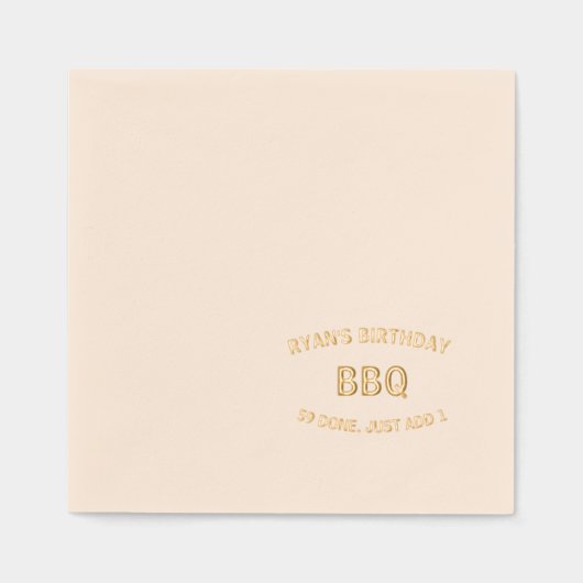 60誕生日BBQ 箔ナプキン (正面)