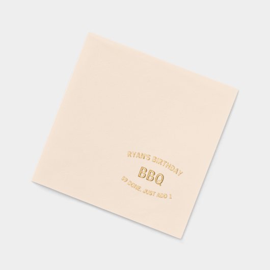 60誕生日BBQ 箔ナプキン (左)