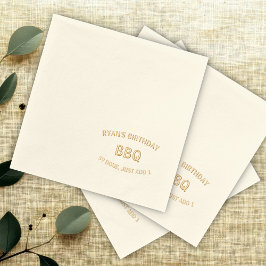 60誕生日BBQ 箔ナプキン