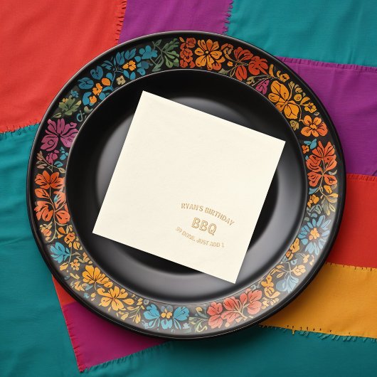 60誕生日BBQ 箔ナプキン