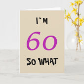 60誕生日for Her おもしろい カード (黄色い花)