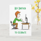 「60誕生日FOR MY BROTHER」カード カード (黄色い花)