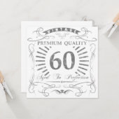 60誕生日Gagギフト カード (正面/裏面インサイチュ)