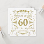 60誕生日Gagギフト カード (正面/裏面インサイチュ)