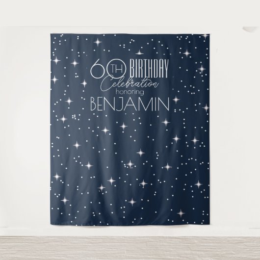 60誕生祝いの背景 タペストリー (正面)
