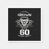 60誕生祝いギフトもし成長しない スタンダードカクテルナプキン (正面)